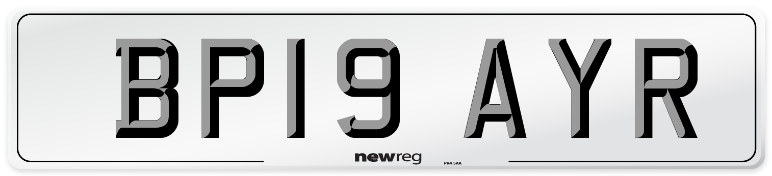 BP19 AYR Number Plate from New Reg